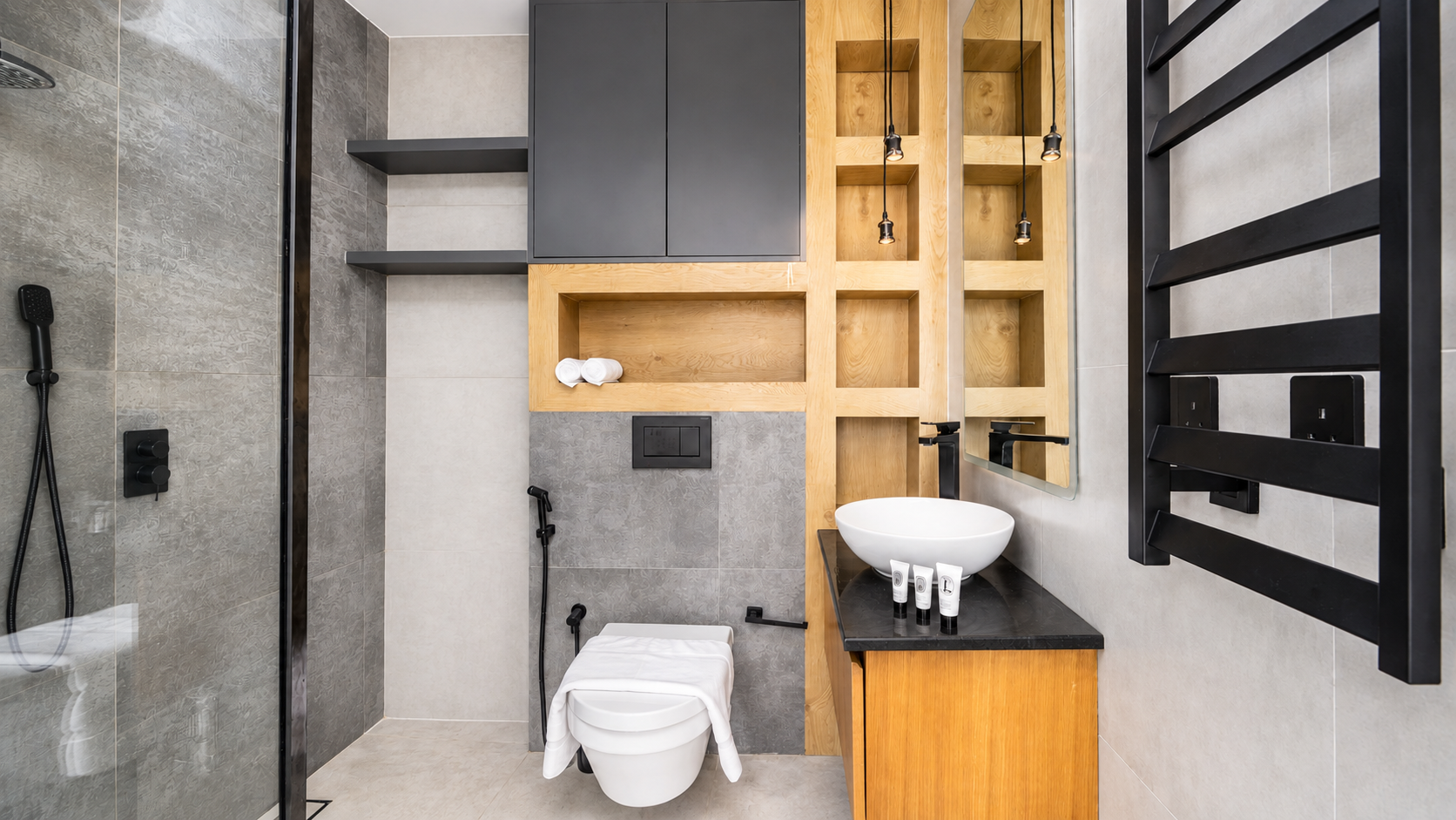 Cinematic bathroom