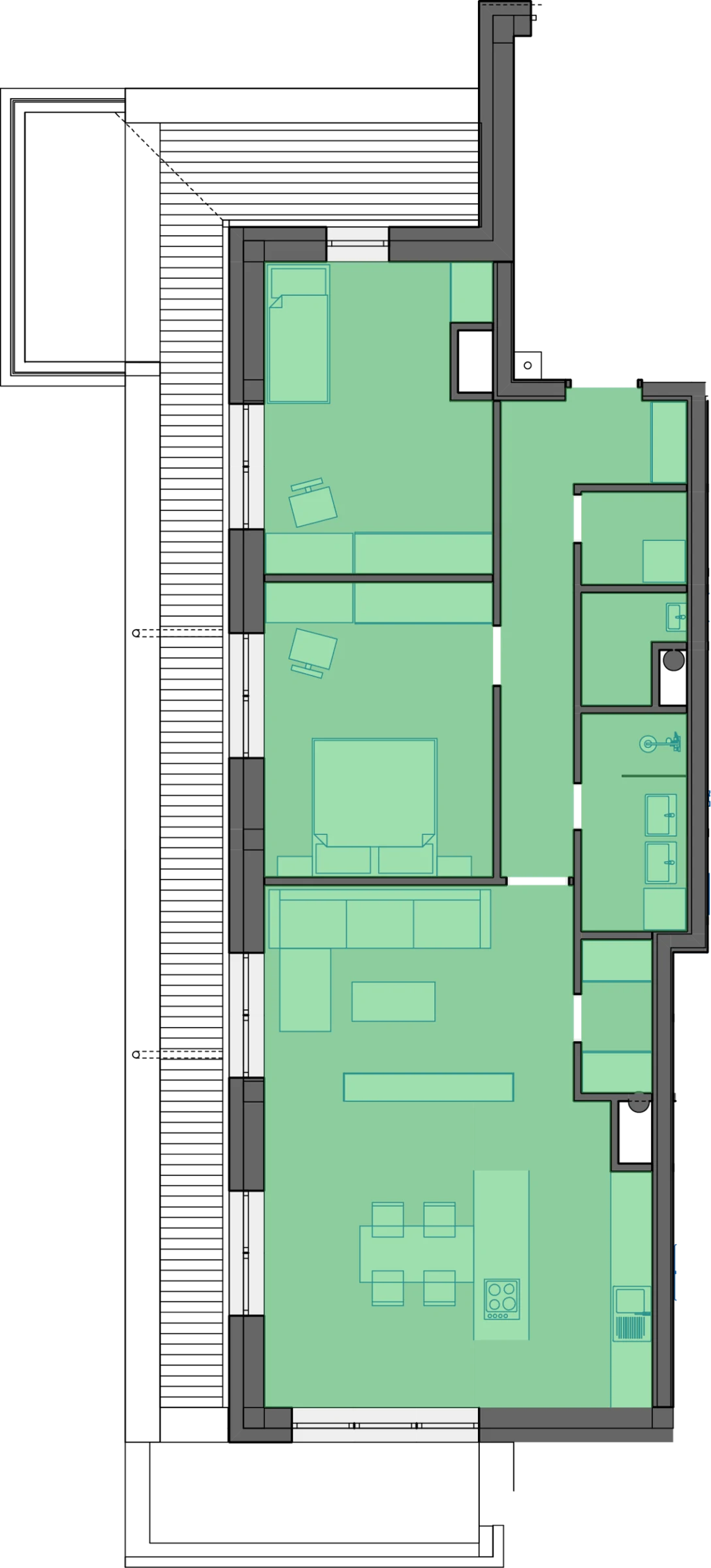 Original two-dimensional apartment plan